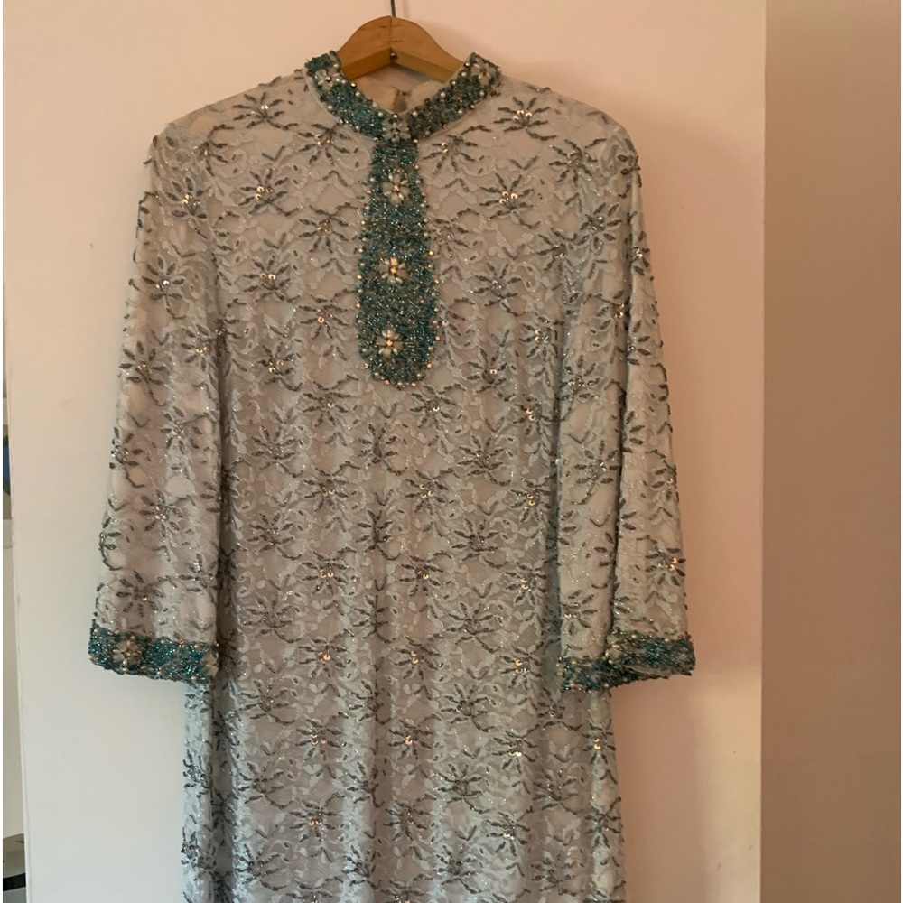 De Paul New York Vintage Lace And Beaded Dress size 16